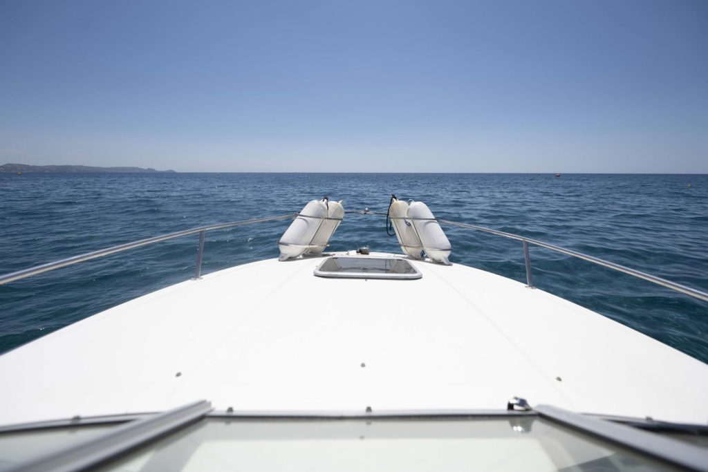 Discover the Mediterranean waters and the coasts of Rhodes on our motor yacht