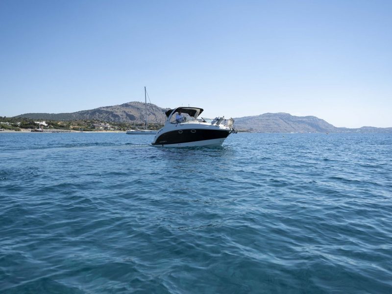 A sunny yacht trip around Rhodes on our Chaparral motor yacht